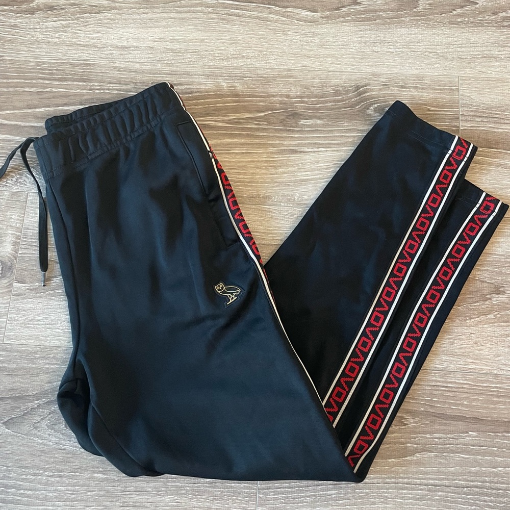 October’s Very Own OVO Pique Track Pants Black - Size Small